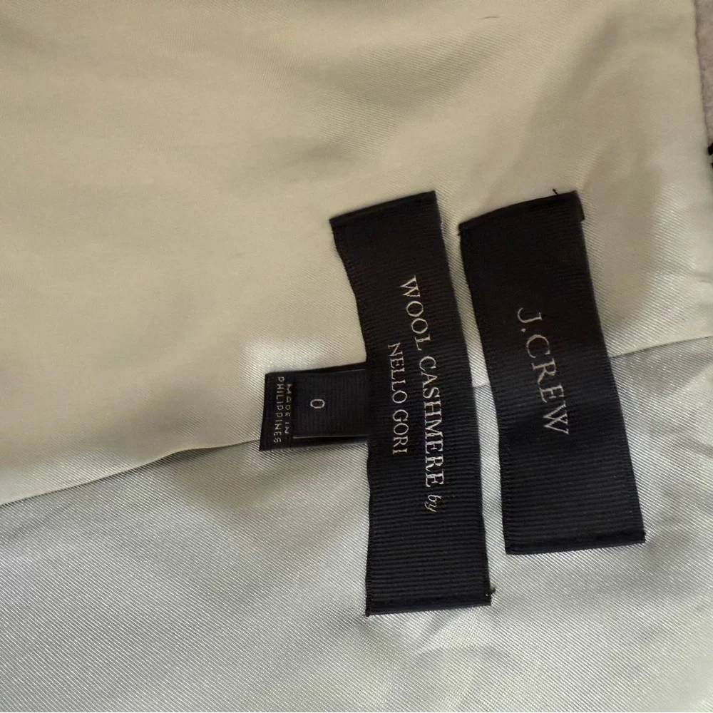 J. Crew Wool Cashmere Nello Gori Light Grey Peacoat size. 0 minimalist - Picture 7 of 8